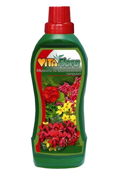 Muskátlik és balkonnövények tápoldat, 1 liter - Vitaflóra